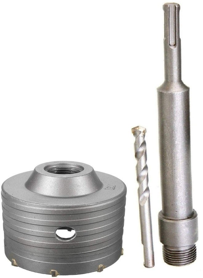 Inditrust 75mm Concrete Wall Drill Bit Hole Saw Cutter +300mm Connecting Rod With Wrench For Brick Cement Stone - Image 1